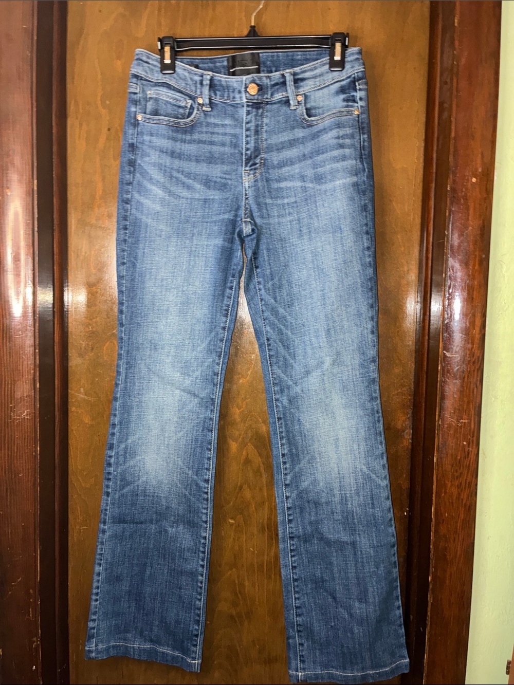 White House Black Market Womens Mid Rise Bootcut Jeans 6